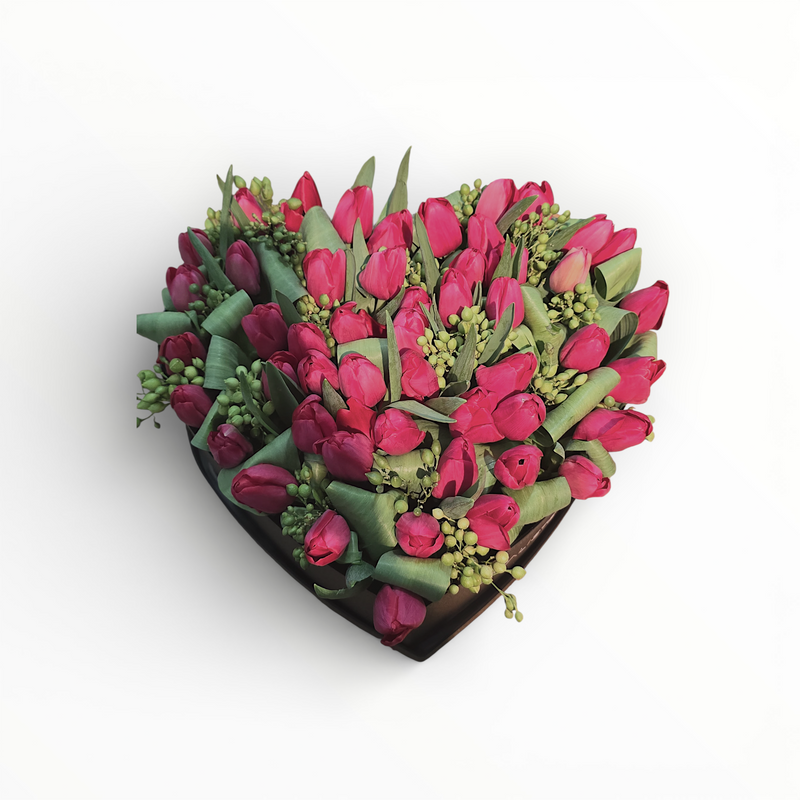 Tulip Love Heart Box